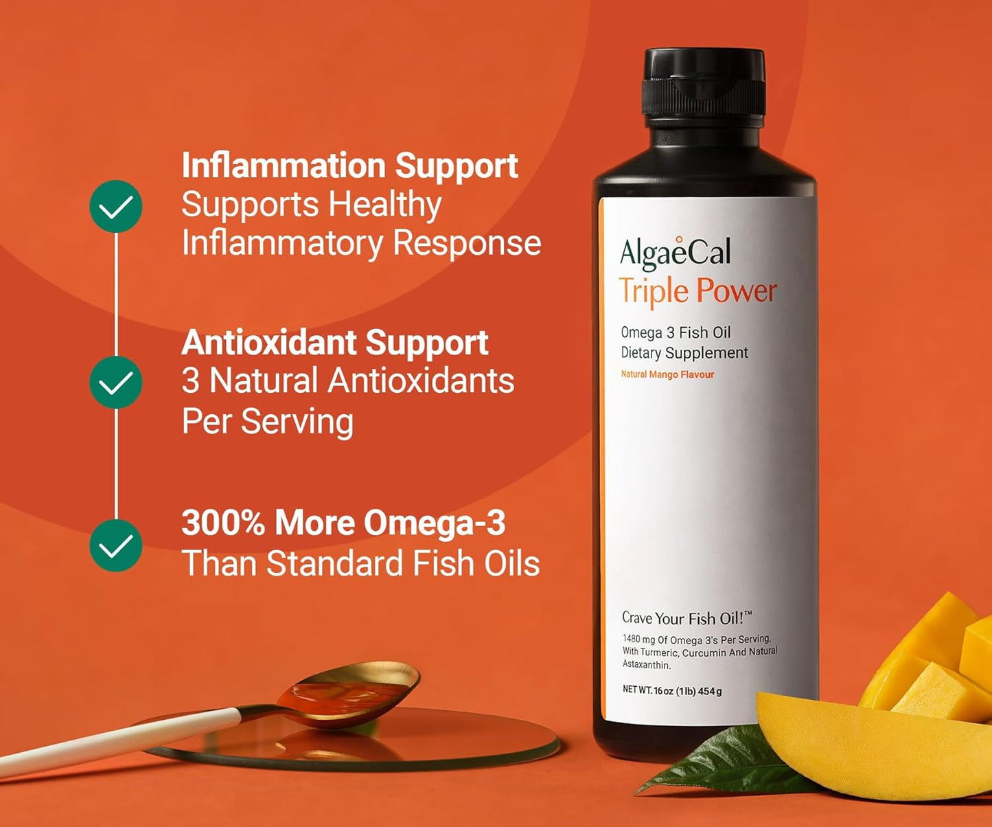 Triple Power Omega 3 Fish Oil + ALGAECAL Plus