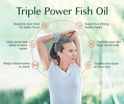 Triple Power Omega 3 Fish Oil + ALGAECAL Plus